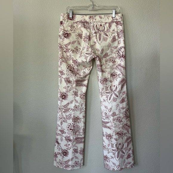 Isabel Marant White Floral Bootcut Cotton Pants Womens Size 40 FR/8 US - Picture 2 of 16